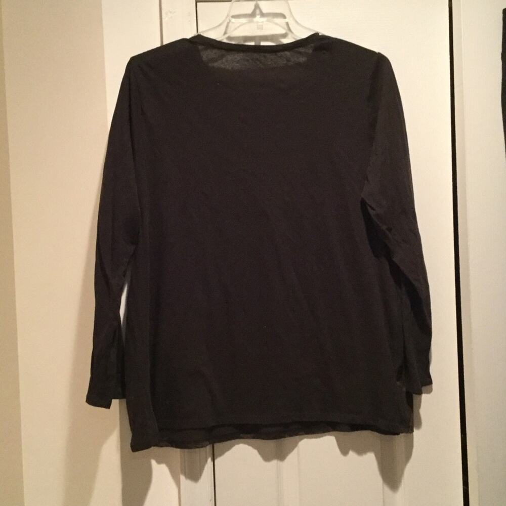 Tahari 2x brown with gold embellished cotton tee - Picture 5 of 7